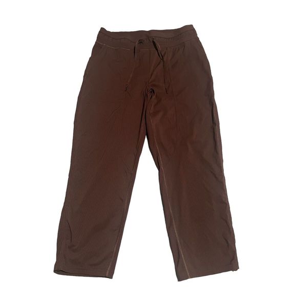 lululemon athletica Pants - Lululemon Pants Jogger Womens Size 10 Brown Ribbed Dance Studio Cropped NEW